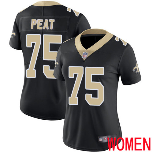 New Orleans Saints Limited Black Women Andrus Peat Home Jersey NFL Football 75 Vapor Untouchable Jersey
